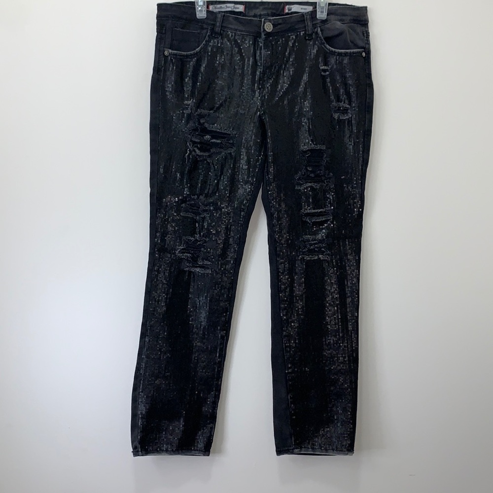 Vanilla Star Sequin Straight Leg Jeans